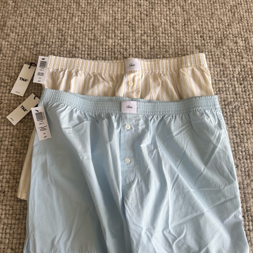 TNA Women's Shorts - Light Blue and Cream